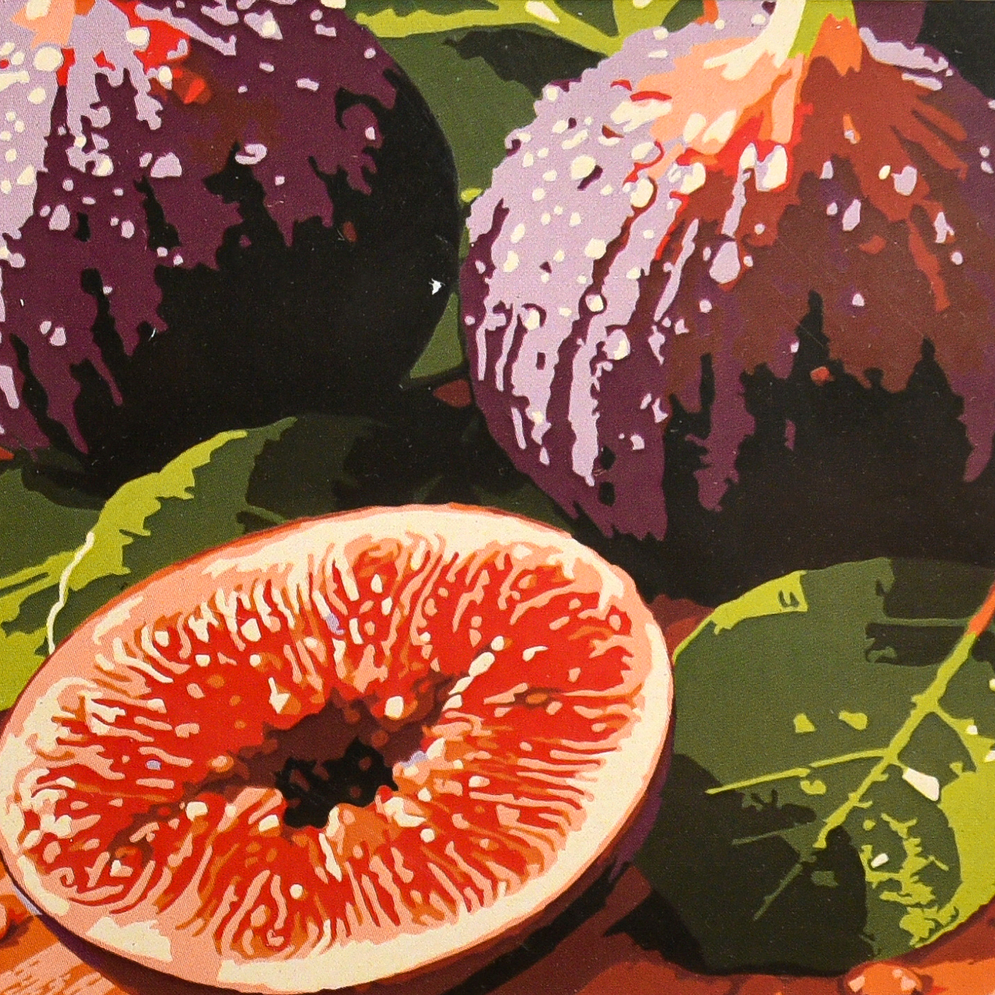 Картина по номерам Strateg Сочный инжир 20х20 (HH8057)