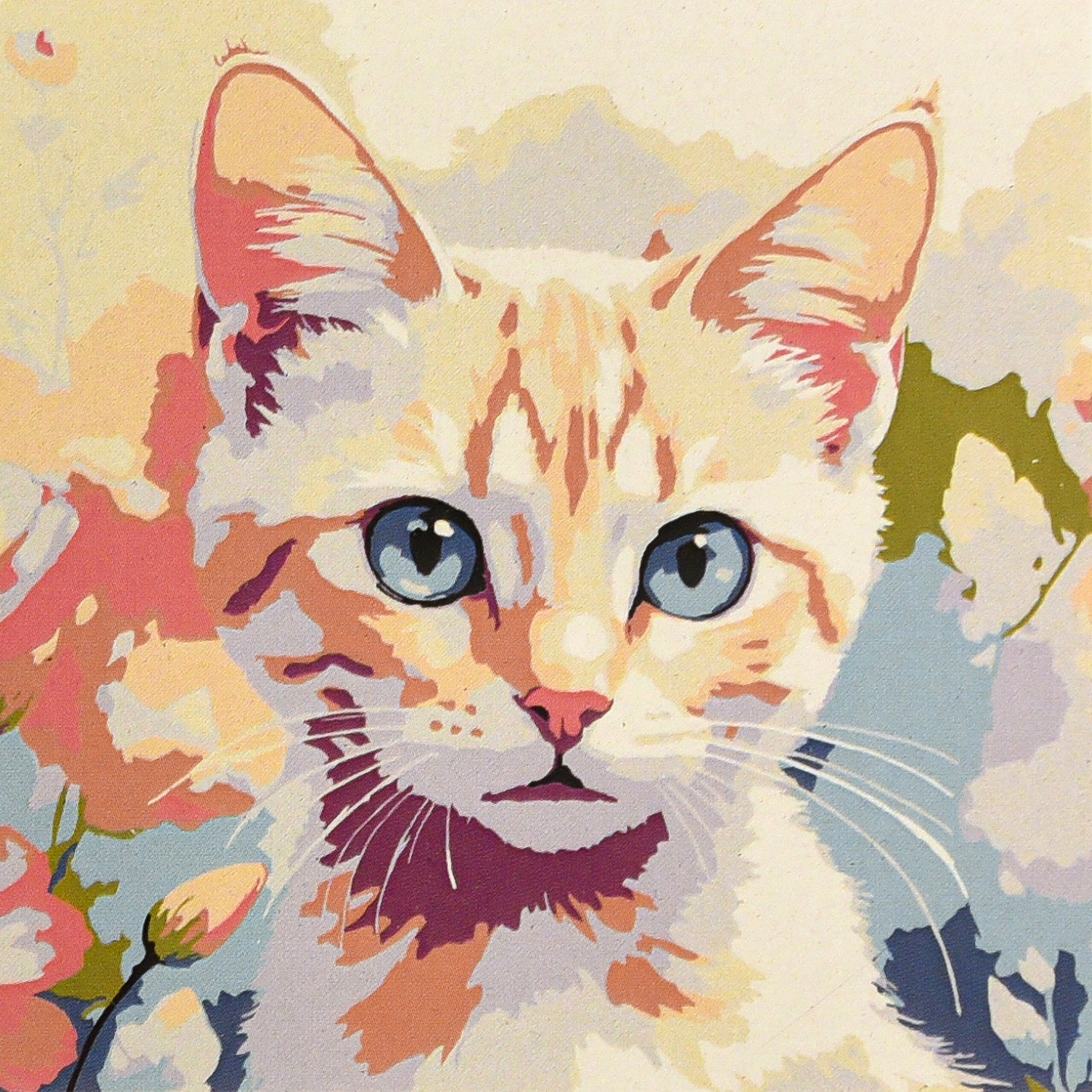 Картина по номерам Strateg Милый котик 20х20 (HH8072)