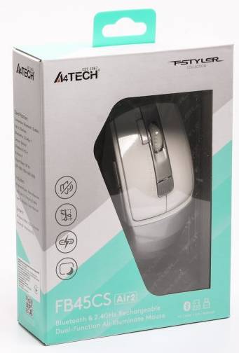 Фото - Миша бездротова A4tech FB45CS Air2 (Silver White)