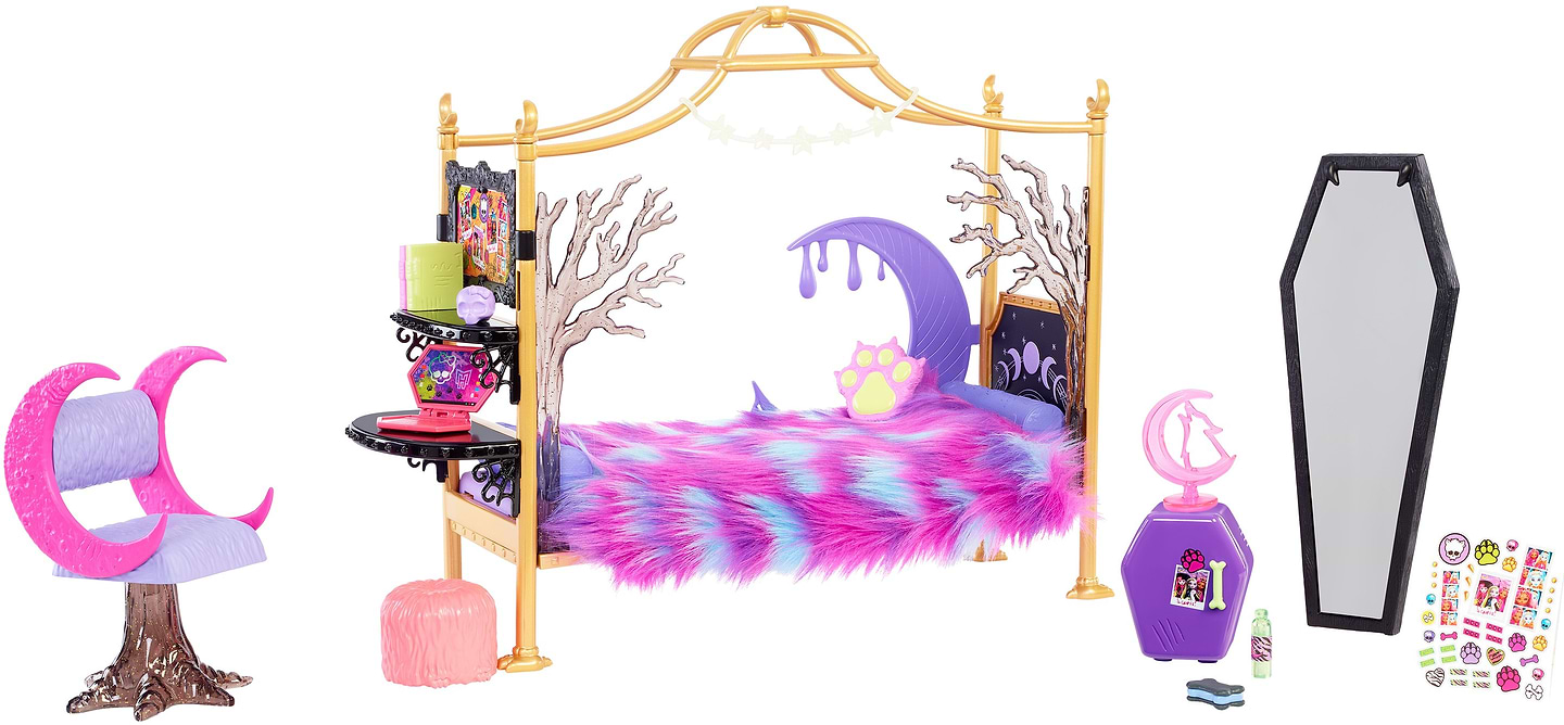 Мебель и домики для коллекционной куклы Monster High "Жуткая комната Клодин"" (HHK64)" - Фото 1