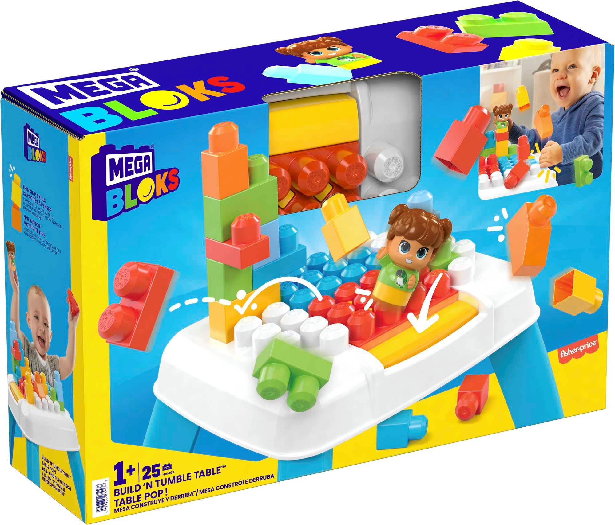 Фото - Пластиковый конструктор для малышей Mega Bloks Развивающий конструктор-столик (HHM99)