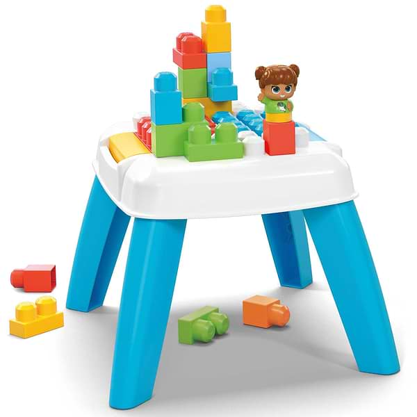 Фото - Пластиковый конструктор для малышей Mega Bloks Развивающий конструктор-столик (HHM99)