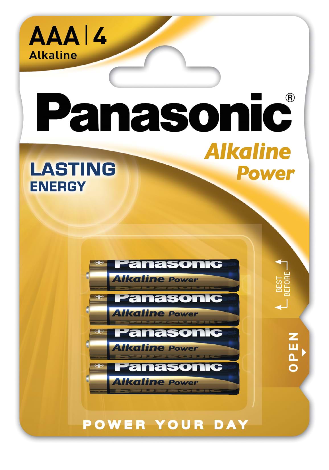 Батарейка тип AAA Panasonic ALKALINE POWER AAA BLI 4 (LR03REB/4BPR) - Фото 1