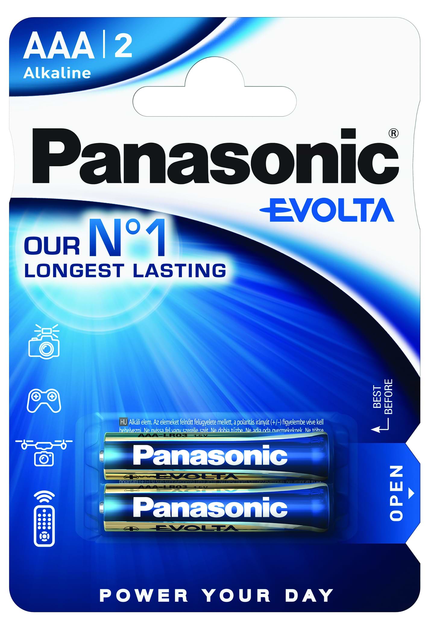 Батарейка тип AAA Panasonic EVOLTA AAA BLI 2 ALKALINE