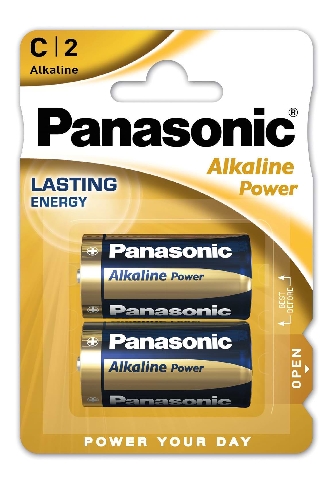 Батарейка тип C (LR-14) Panasonic ALKALINE POWER C BLI 2 (LR14REB/2BP) - Фото 1