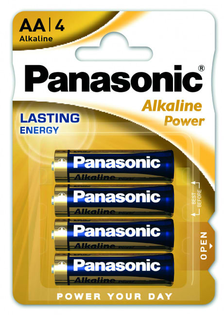 Батарейка тип AA Panasonic ALKALINE POWER AA BLI 4 (LR6REB/4BPR) - Фото 1