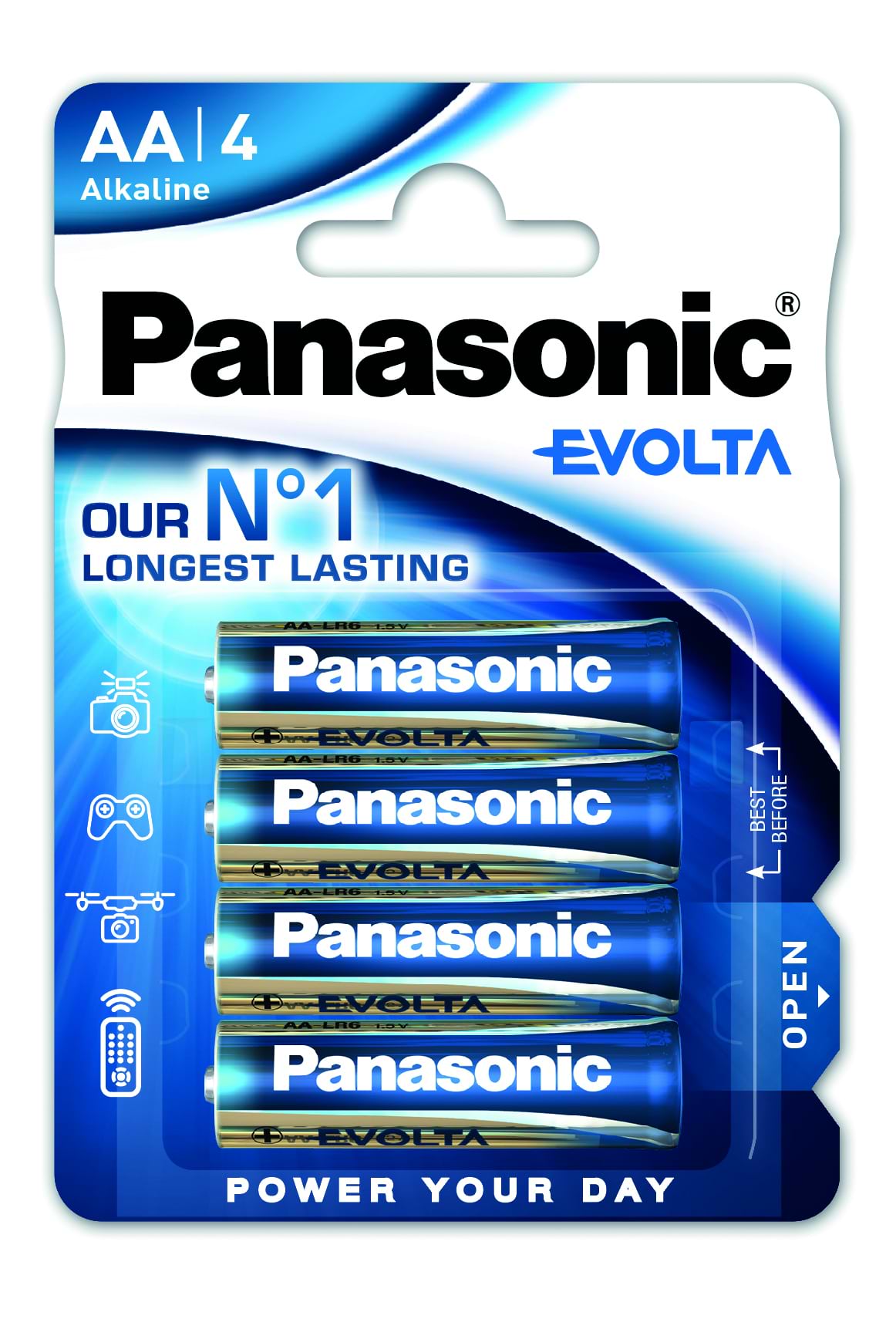 Батарейка тип AA Panasonic EVOLTA AA BLI 4 ALKALINE