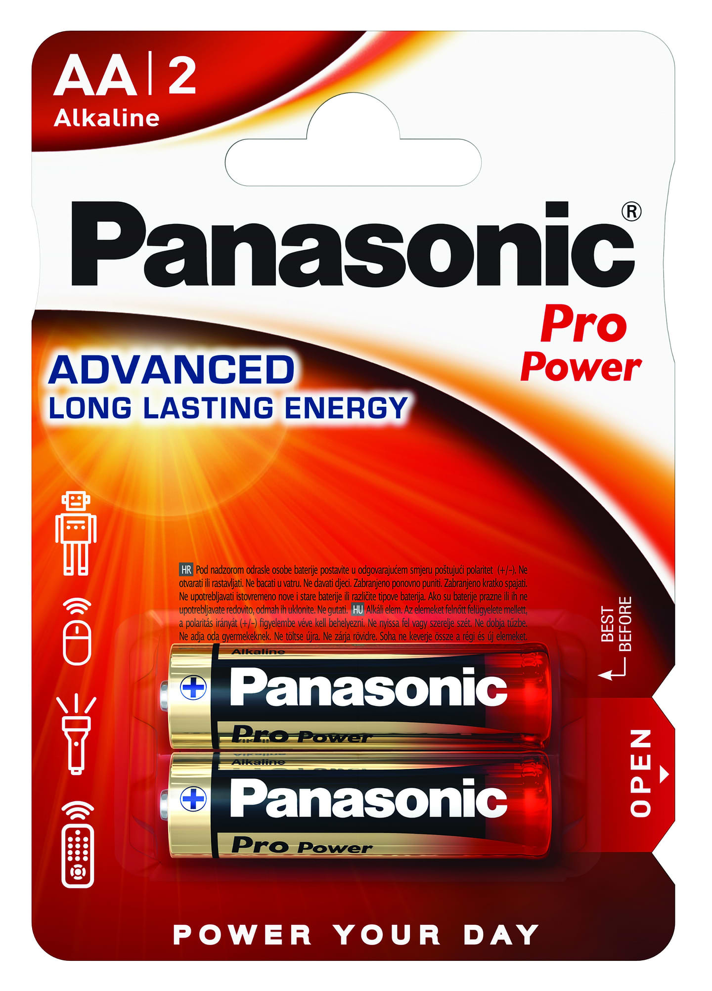 Батарейка тип AA Panasonic PRO POWER AA BLI 2 ALKALINE - Фото 1