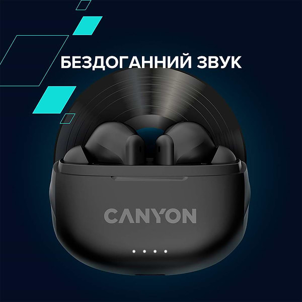 Фото - Наушники вкладыши беспроводные TWS Canyon TWS-8 (CNS-TWS8B) Black