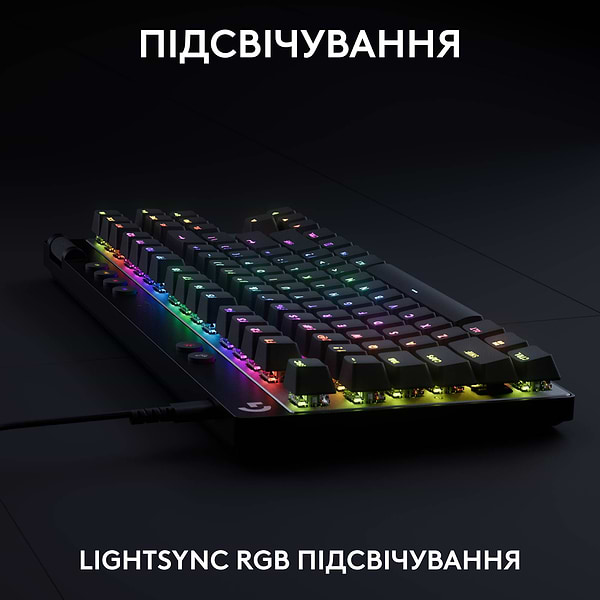 Фото - Клавиатура проводная игровая Logitech G PRO X TKL RAPID Black LINEAR (920-013233)