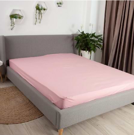 Простынь двуспальная ТЕП ВДОХНОВЕНИЕ с резинкой 180х200 см Розовый (2-04018_30363)