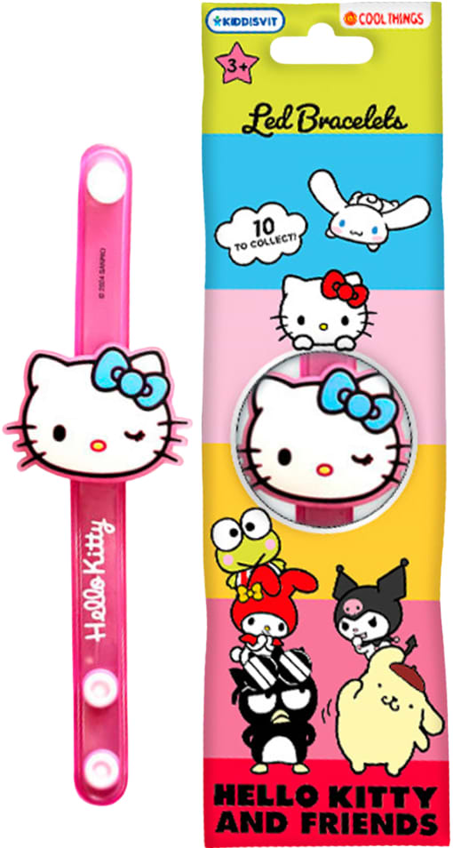 Дитяча біжутерія Cool Things Колекційний LED-браслет серії Hello Kitty - ХЕЛЛОУ КІТТІ І ДРУЗІ (HK002)