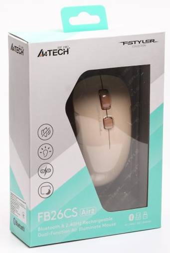Фото - Мышь беспроводная A4tech FB26CS Air2 (Cafe Latte)