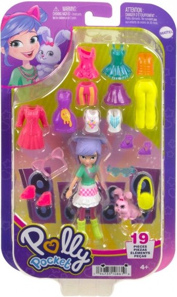 Фото - Коллекционная кукла набор Polly Pocket Набор "Стильный гардероб модницы" (в ас.) (HKV88)