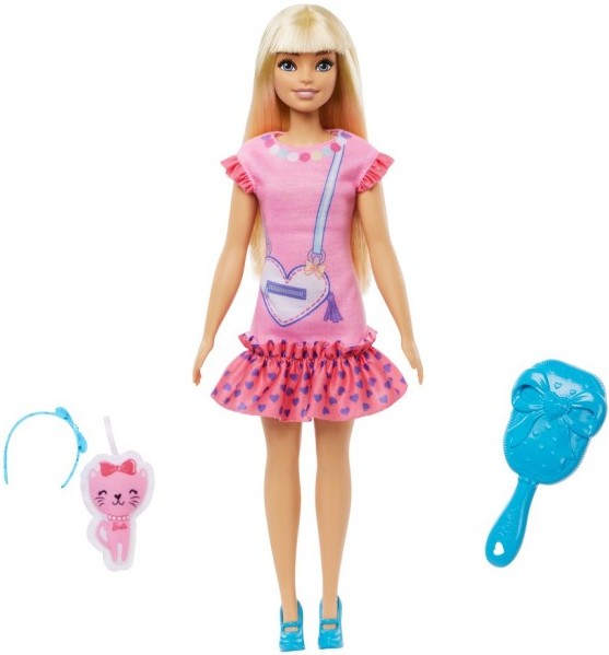 Фото - Лялька Barbie "Моя перша Barbie" білявка з кошеням (HLL19)