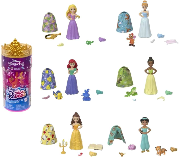 Міні-лялька набір DISNEY PRINCESS  "Royal Color Reveal" (в ас.) (HMB69) - Фото 1