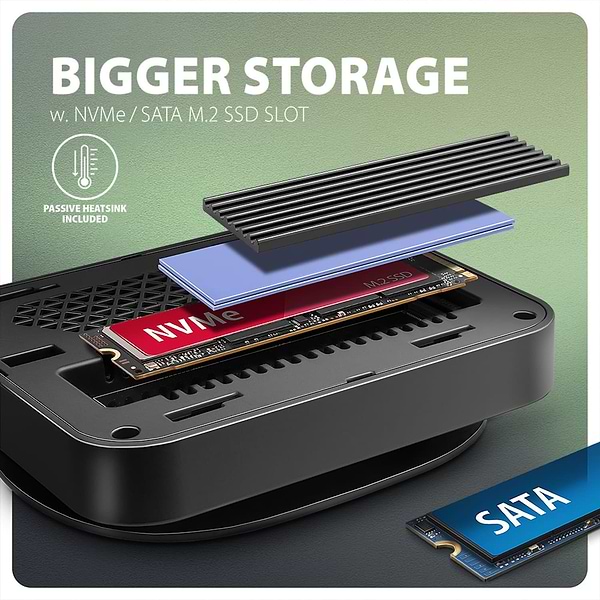 Фото - Хаб USB AXAGON USB-C 10Gbps UFO 9in1 Grey (HMC-UFO)