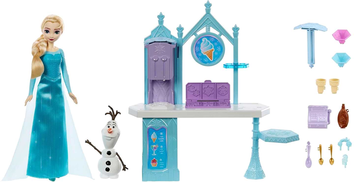 Колекційна лялька набір Disney Frozen з Ельзою та Олафом "Крамниця морозива" з м\ф "Крижане серце" (HMJ48) - Фото 1