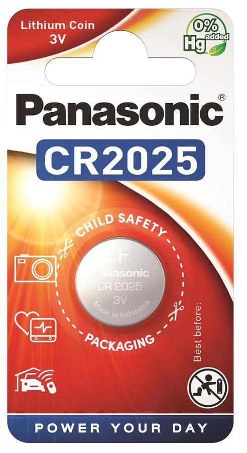 Фото - Батарейка тип CR2025 Panasonic CR 2025 BLI 1 LITHIUM