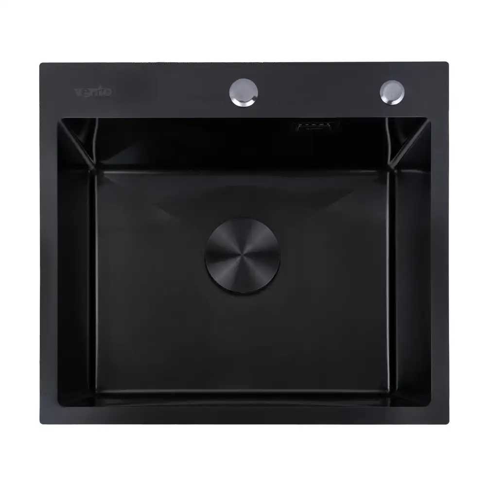 Мойка кухонная Ventolux HMKS 5448 PVD BK 3/0,8
