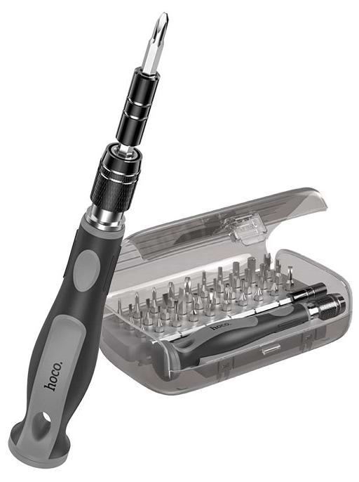 Набор отверток HOCO UT10 32-in-1 gray and black (6942007674614)