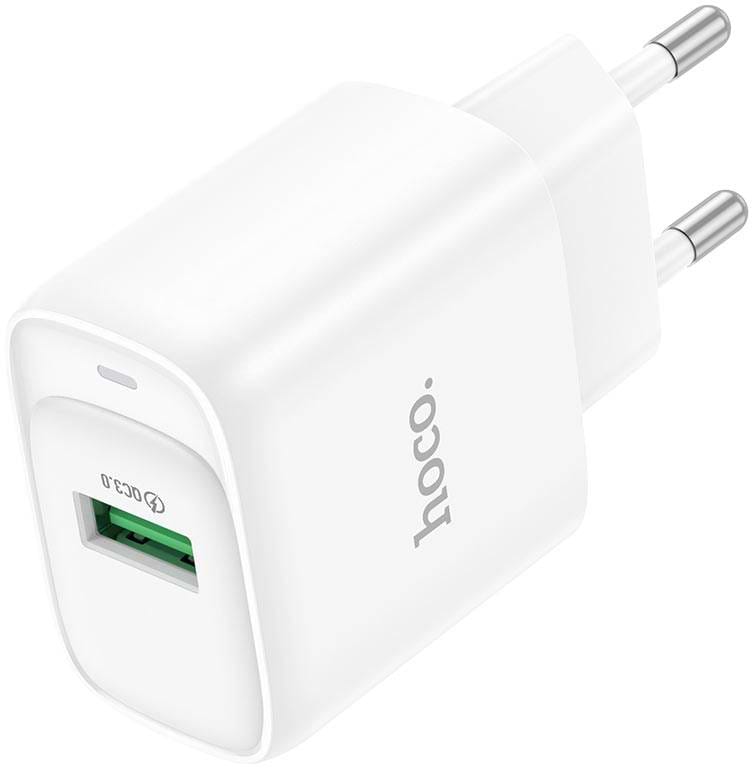 Мережевий зарядний пристрій HOCO C140A QC3.0 charger (EU) White (6942007627795)