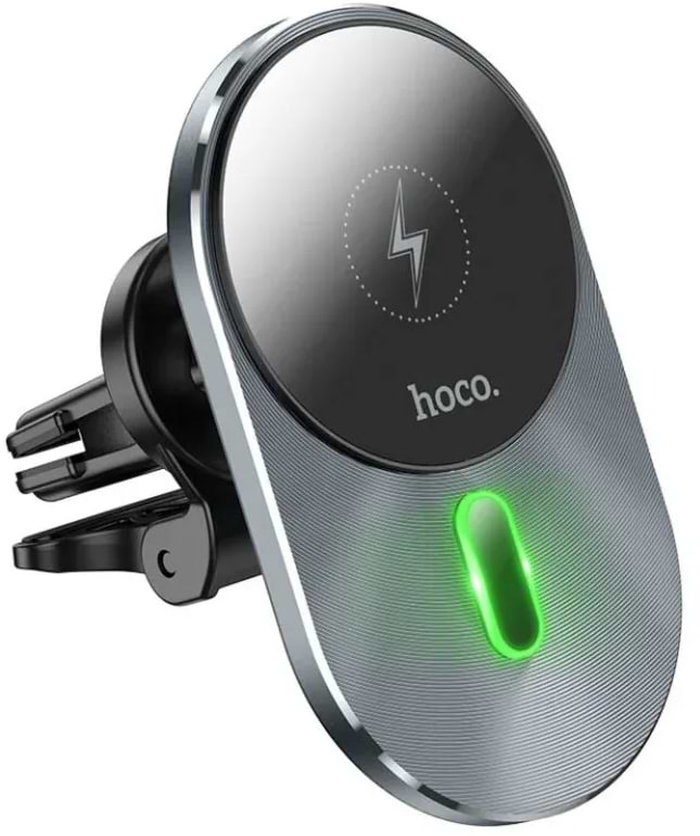 Автодержатель с беспроводной зарядкой HOCO CA91 Gray (6931474753465)