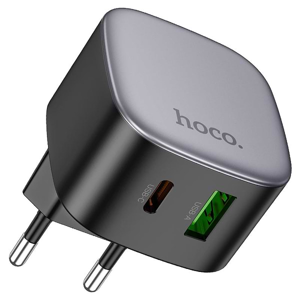 Фото - Мережевий зарядний пристрій HOCO CS32A Rise PD20W+QC3.0 charger Black (6942007617451)