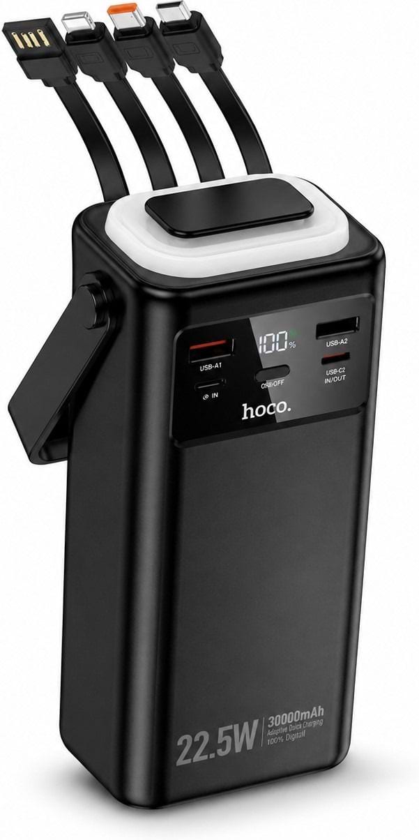 Батарея мобільна HOCO EJ65 High 22.5W + PD20W 30000 mAh Black (715938)