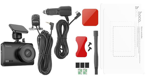 Фото - Видеорегистратор HOCO DV3 Driving recorder with display dual-channel Black (6942007608183)