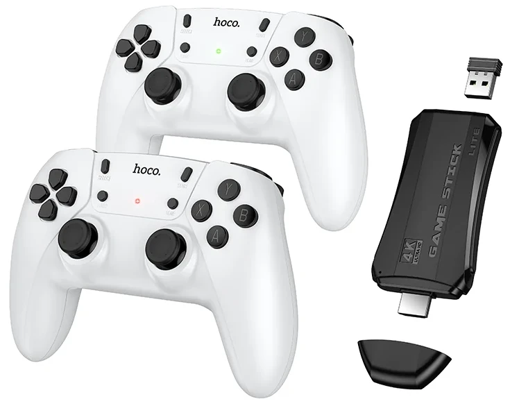 Игровая приставка HOCO GA31 Collection game box+two wireless gamepads set White (6942007672122)