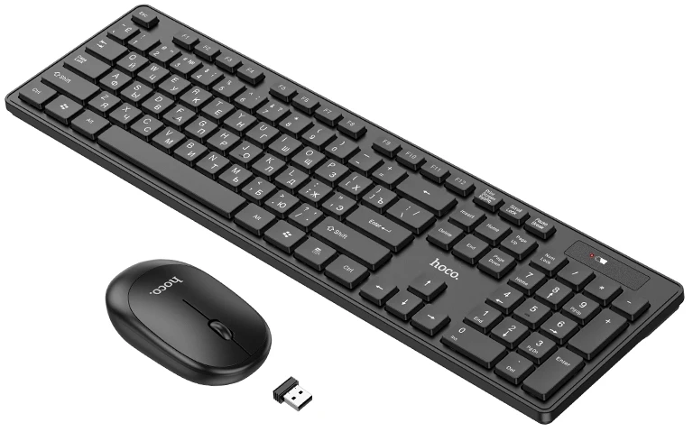 Клавиатура+мышь беспроводная HOCO GM17 Wireless business (English Version) Black (6931474759481)