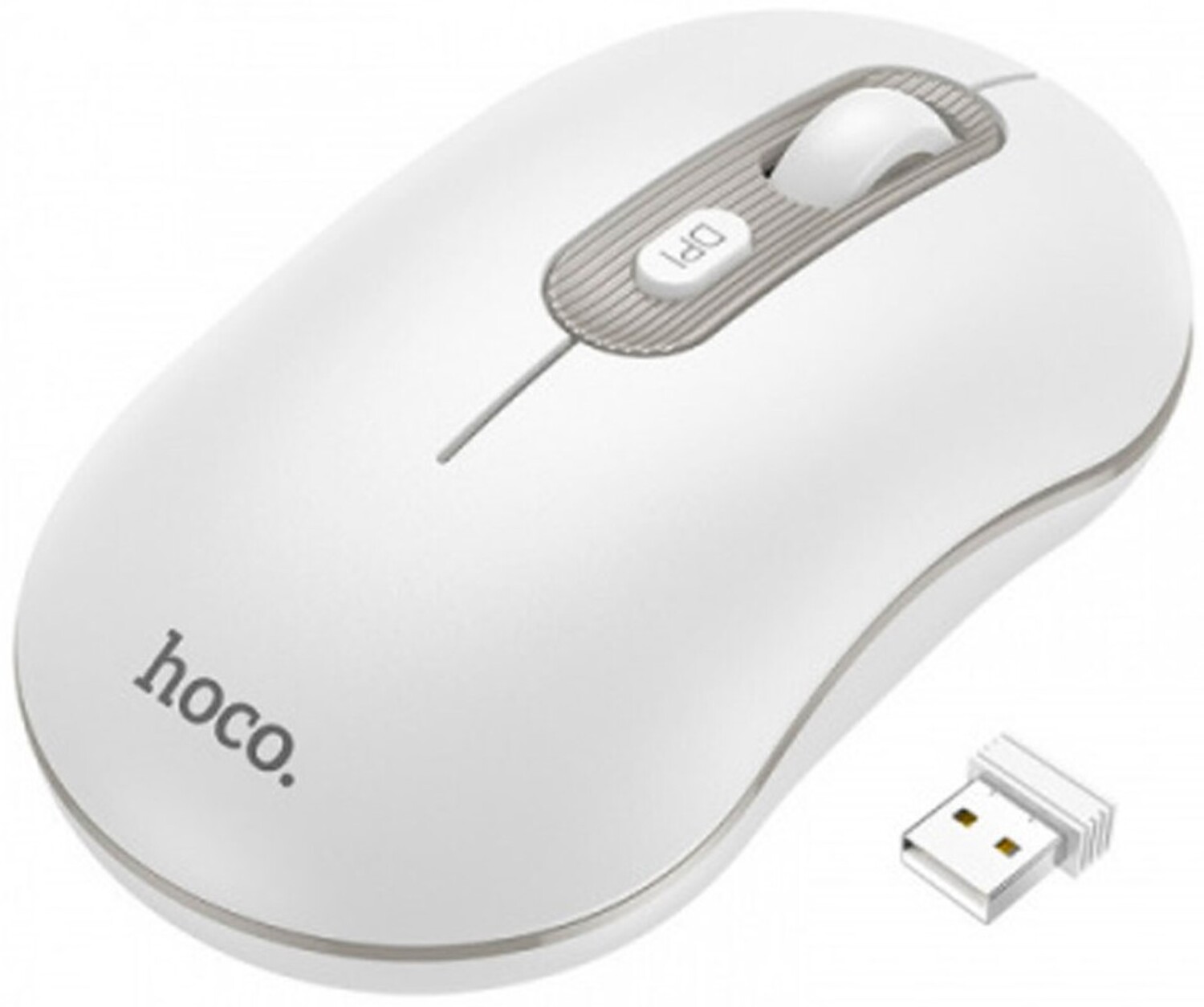 Миша бездротова HOCO GM21 Platinum 2.4G business wireless mouse White Gray (6931474790958)