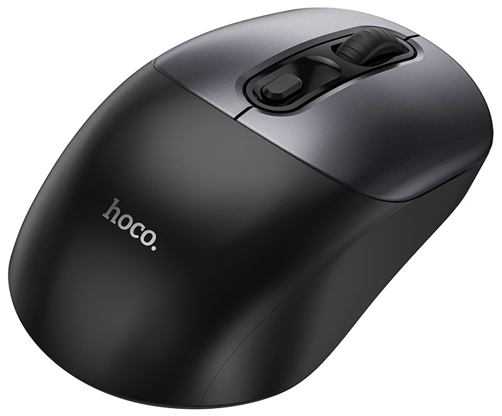 Миша бездротова HOCO GM28 2.4G business wireless mouse Black Metal Gray (6942007619684)
