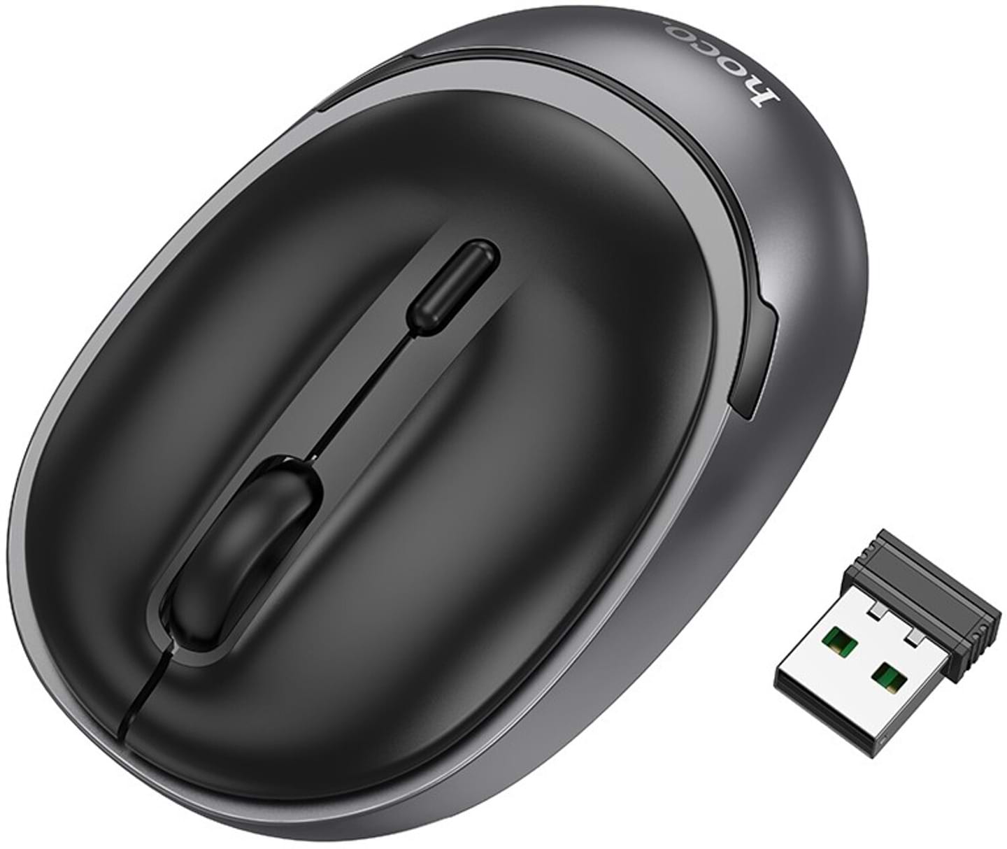 Миша бездротова HOCO GM34 Nuevo dual-mode business wireless mouse Black Metal Gray (6942007632782)