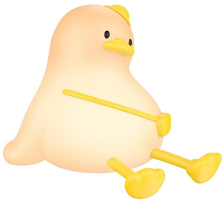Ночник детский HOCO HX16 2W. 1200 mAh. Silicone lamp Duck (6942007672757)