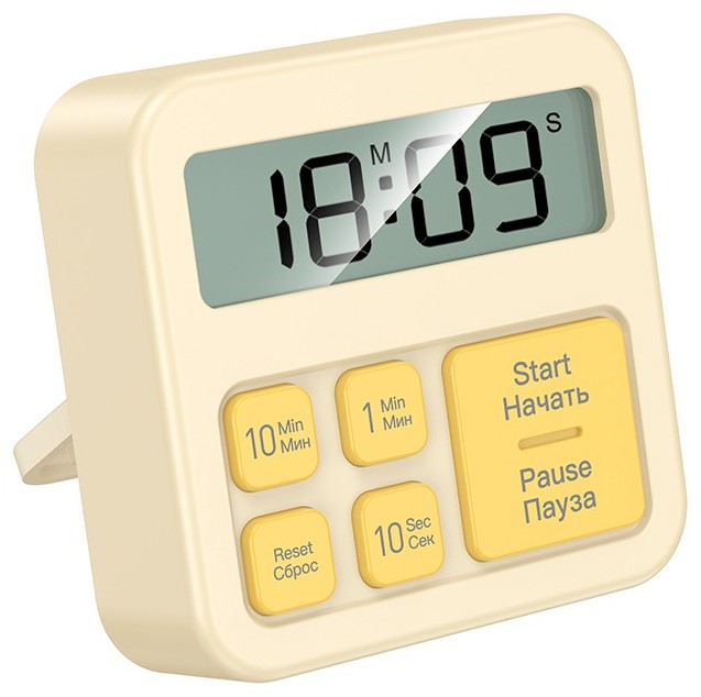 Кухонный таймер цифровой HOCO HX43 Yellow (6942007667388)