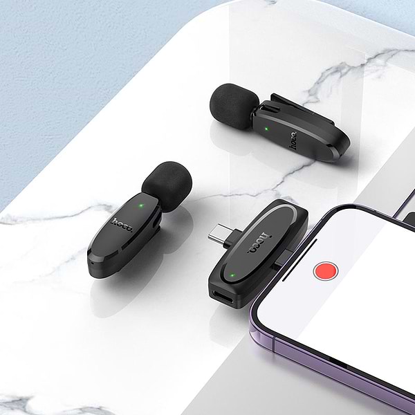 Фото - Мікрофон для смартфона HOCO L15 Black (6942007638623)