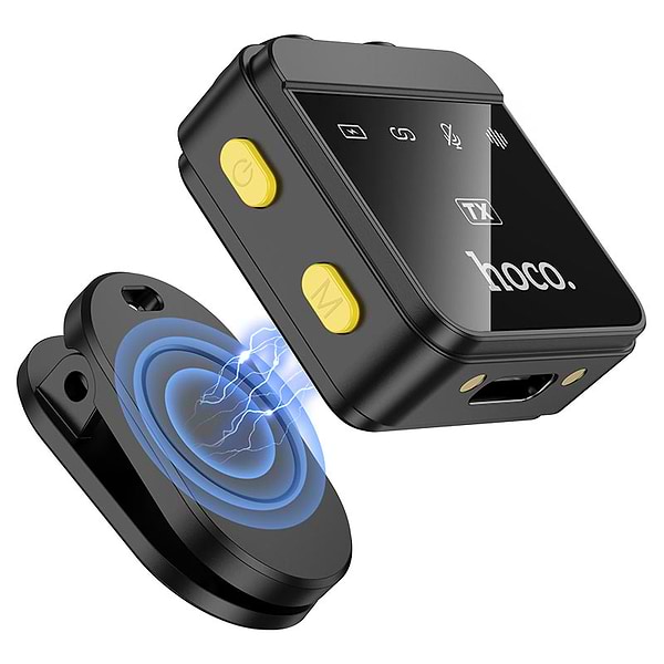 Фото - Микрофон для смартфона HOCO L17 Dual-mic iP/Type-C Black (6942007645997)