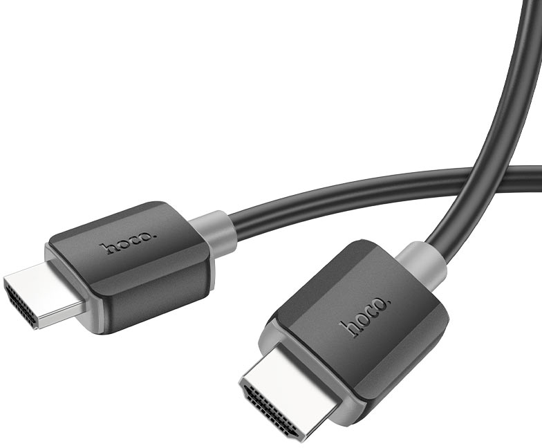 Кабель HDMI HOCO US08 HDTV 2.0 male-to-male 4K HD data cable(L=1M) Black (6931474799388)
