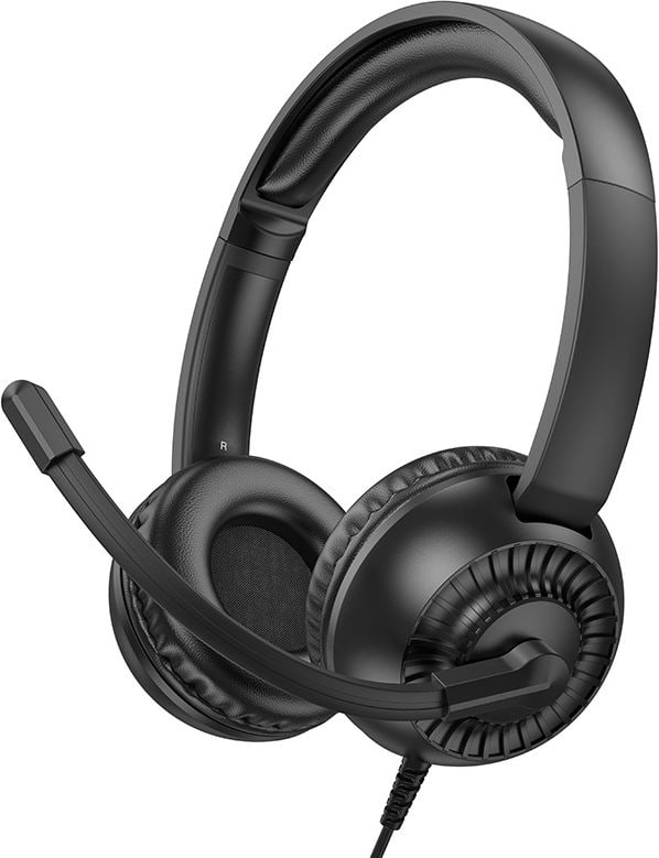Гарнітура дротова ігрова HOCO W112 Pure headphones Black (6942007645041)
