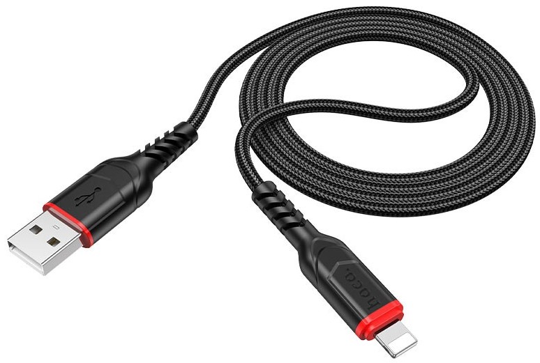 Кабель HOCO X59 USB to iP 2.4A, 1m Black (6931474744869)