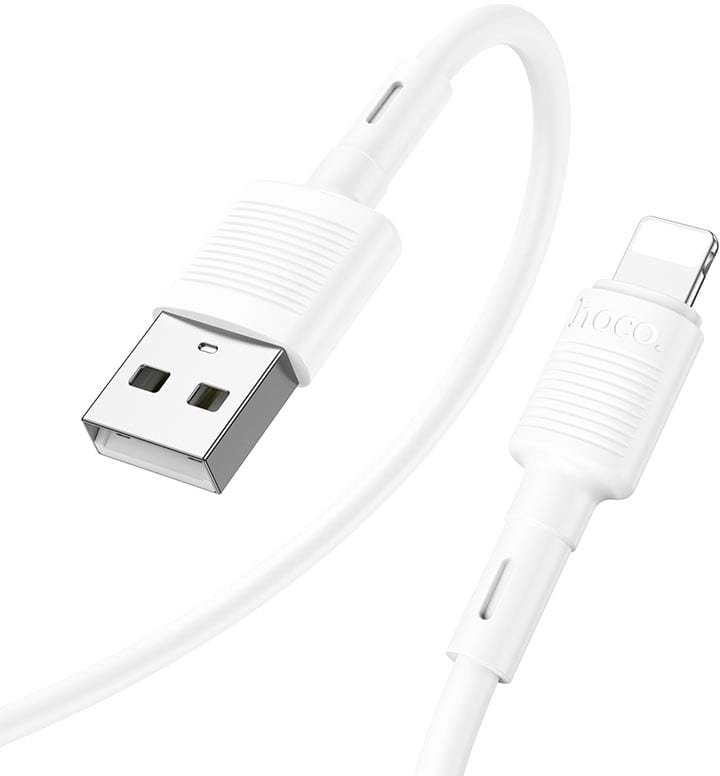 Кабель HOCO X83 USB to iP 2.4A, 1m, PVC, PVC White (6931474770875)