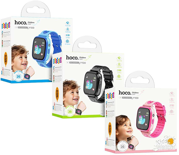 Фото - Дитячий годинник HOCO Y100 36mm. SIM 2G. 400 mAh. IP65 Blue (6942007625630)