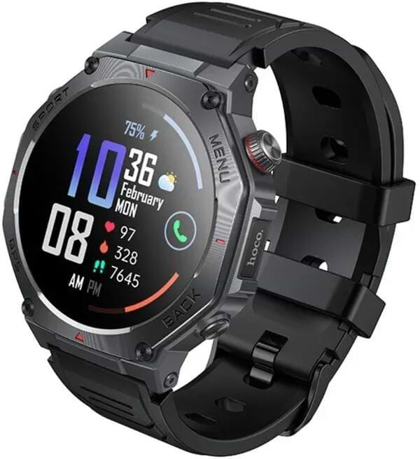 Смарт-часы HOCO Y37 AMOLED 36mm 520 mAh GPS lack (6942007666046)