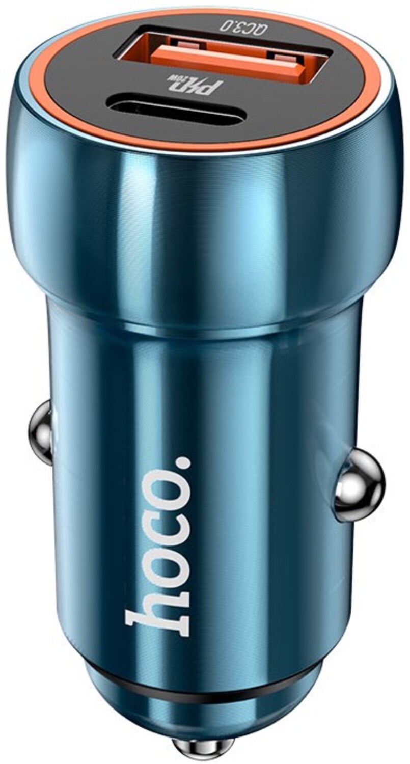 Автомобільний зарядний пристрій HOCO Z46A Blue whale PD20W+QC3.0 Sapphire Blue (6931474770349)