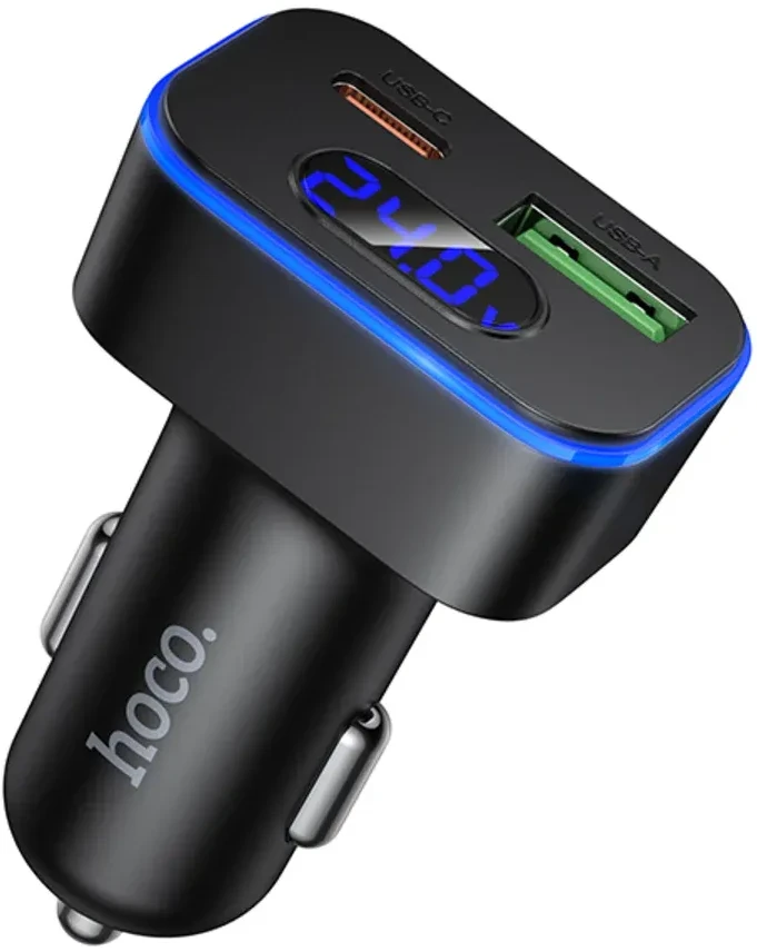 Автомобільний зарядний пристрій HOCO Z63B Barry 48W dual port PD30W+QC3.0 (6942007666244)