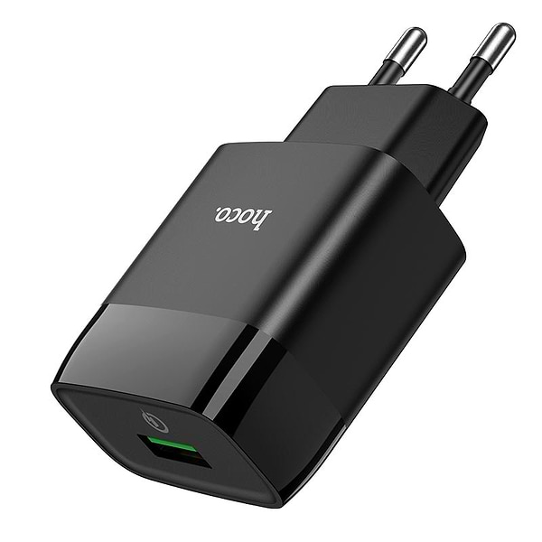 Фото - Сетевое зарядное устройство HOCO C72Q QC3.0 charger 18W Black (6931474732507) Фото - Сетевое зарядное устройство HOCO C72Q QC3.0 charger 18W Black (6931474732507)