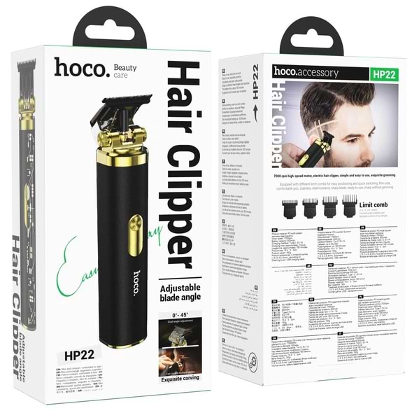 Фото - Машинка для стрижки волос HOCO HP22 Retro engraving electric hair clipper (6942007623766)