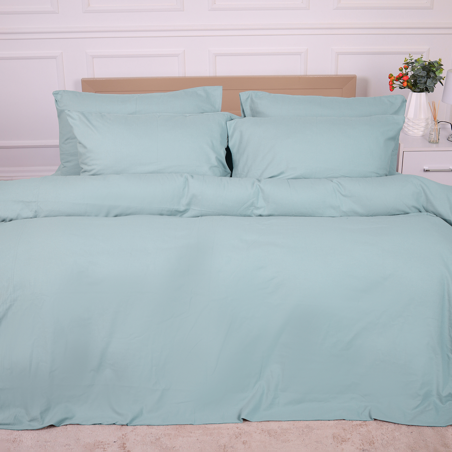 Простирадло двоспальне MirSon Фланель 006 Menthol 180x200 см (2200009650512)